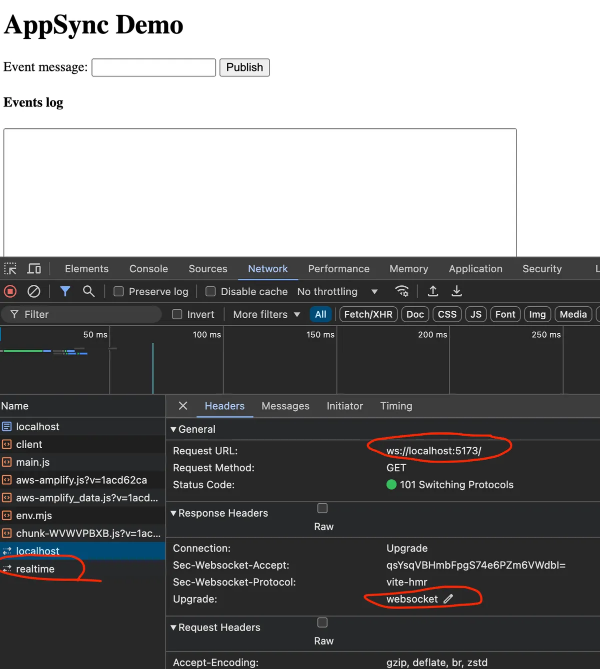 yes, it's a websocket