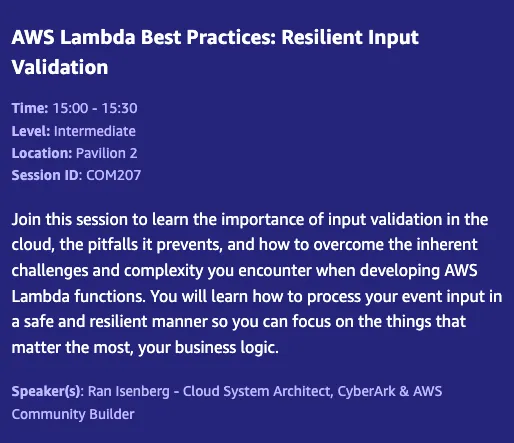 my code donation on AWS TLV summit